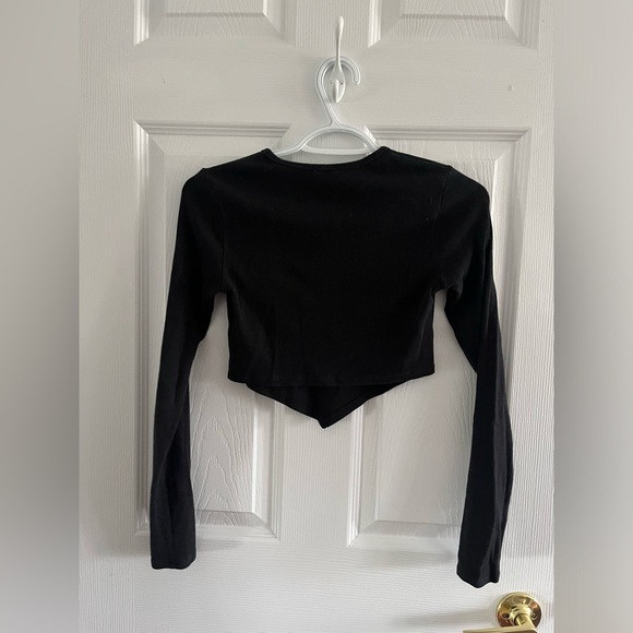 Garage Tops - Garage Black long sleeve with v cut